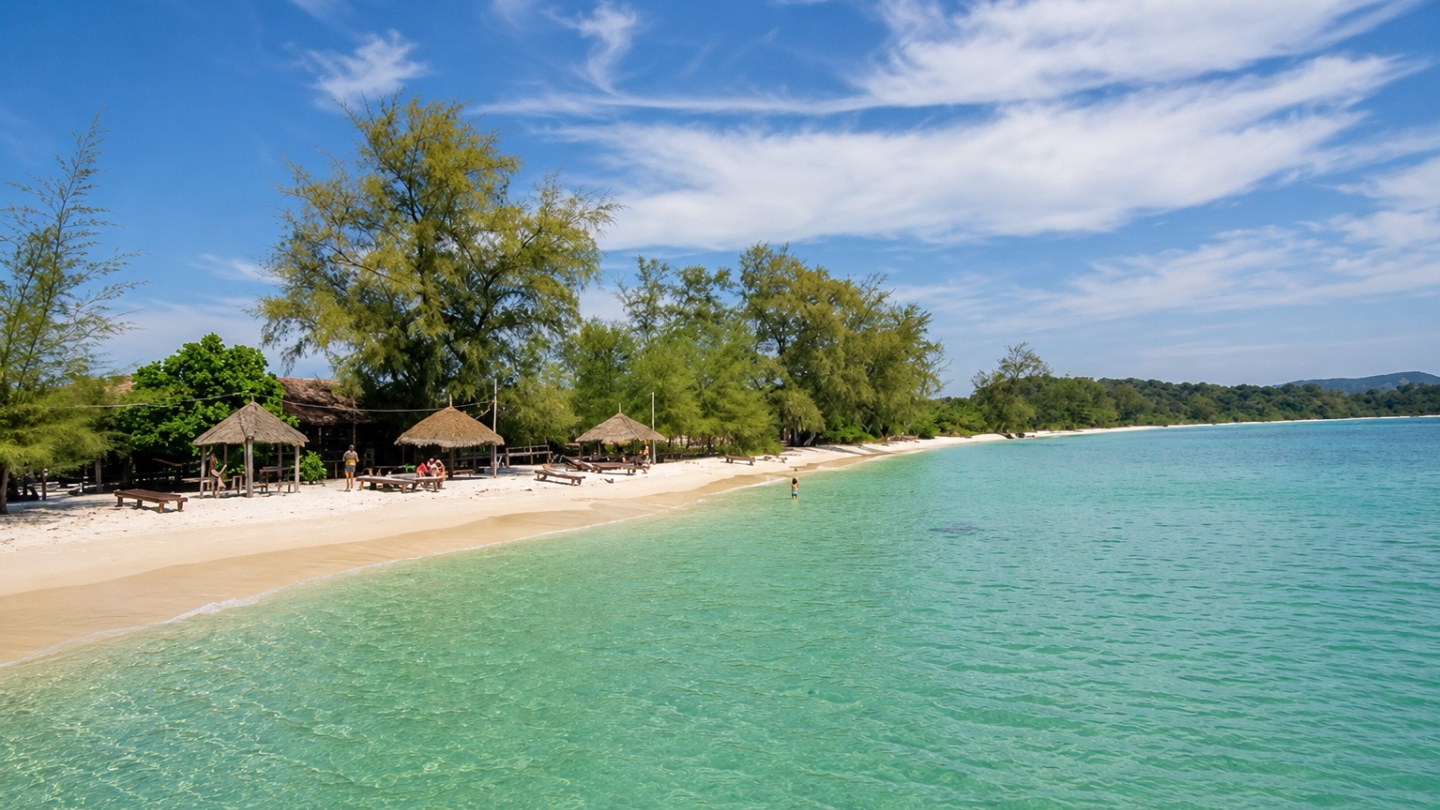 Genieten van de rustige schoonheid van Sok San Beach