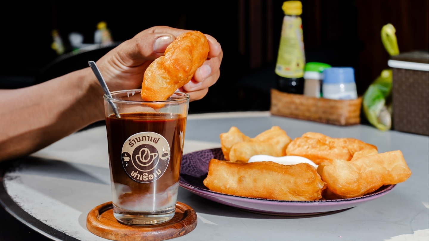 Laotiaanse koffie - streetfood van Vientiane