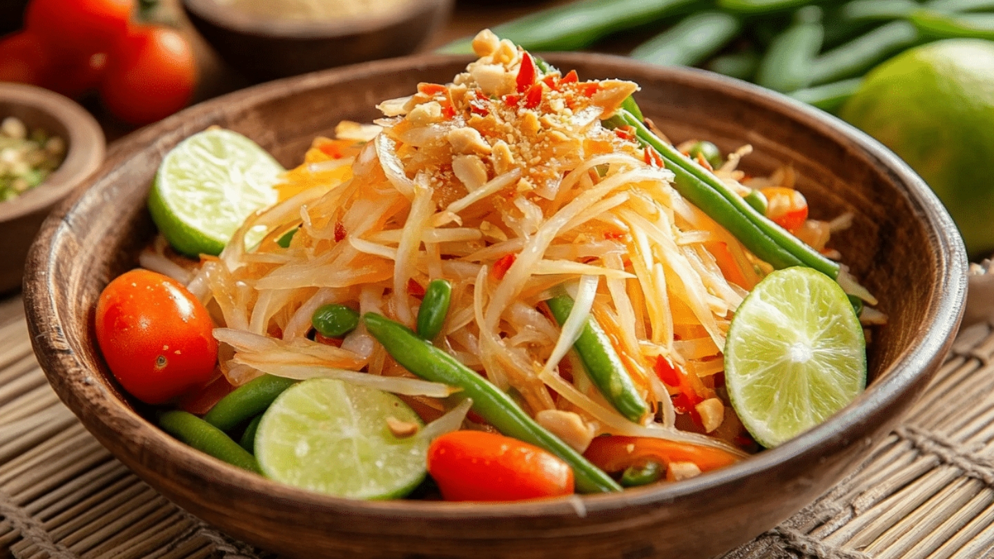 Tam Mak Hoong - wat eten in Vientiane? 