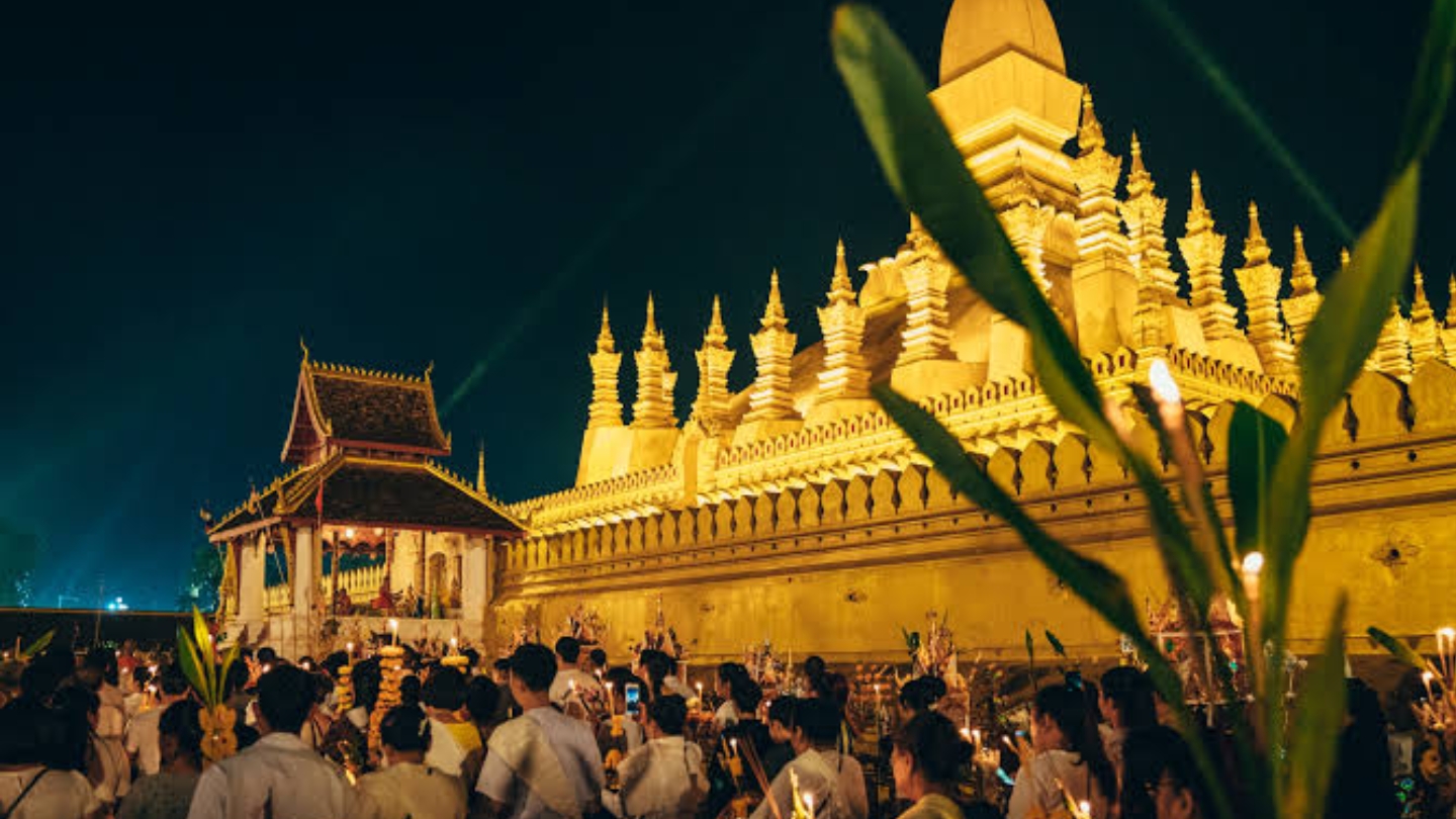 Festival Boun That Luang in Laos in november 