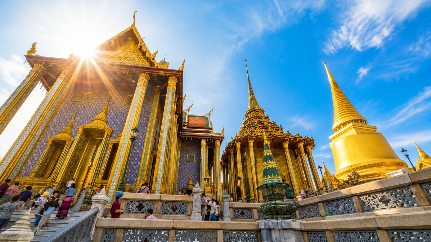 De pracht van Wat Phra Kaew bewonderen in augustus