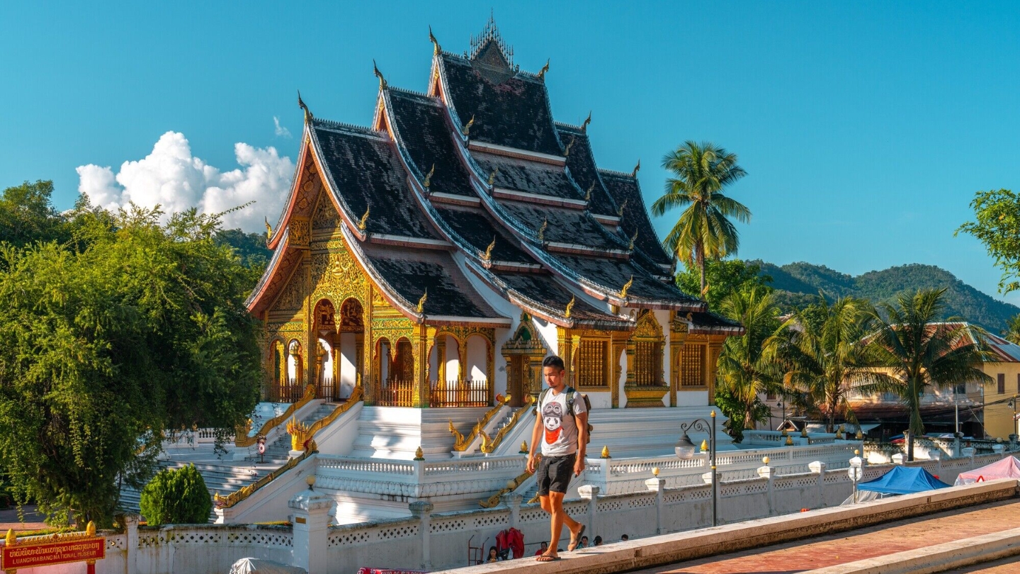 De elegantie van het Laotiaanse erfgoed in Wat Xieng Thong.
