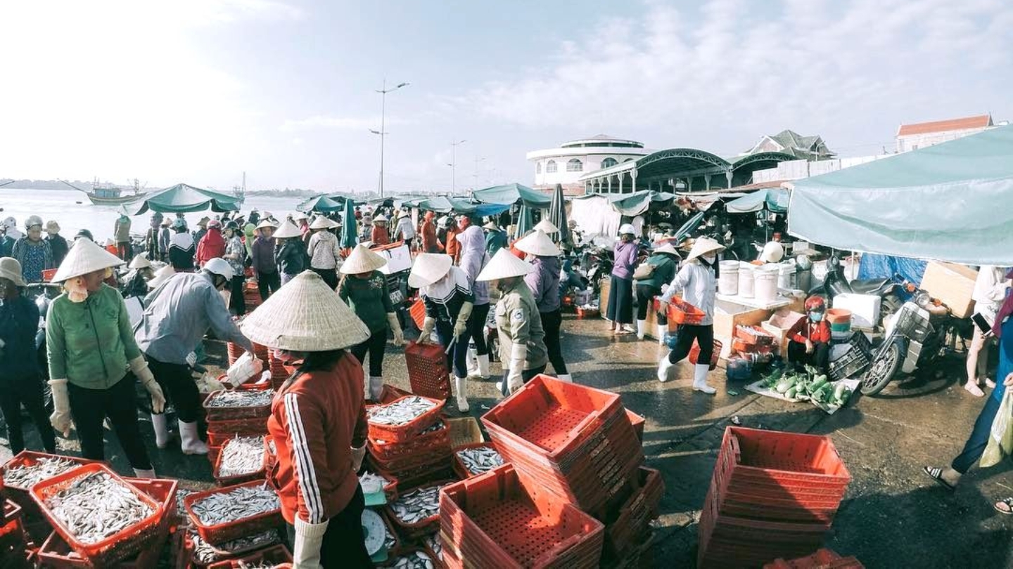Het lokale leven in Dong Hoi, Centraal-Vietnam