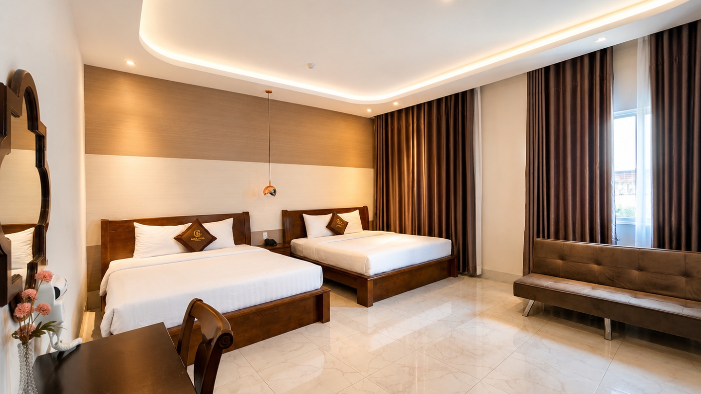 Ruime kamer bij Glory Hotel Can Tho
