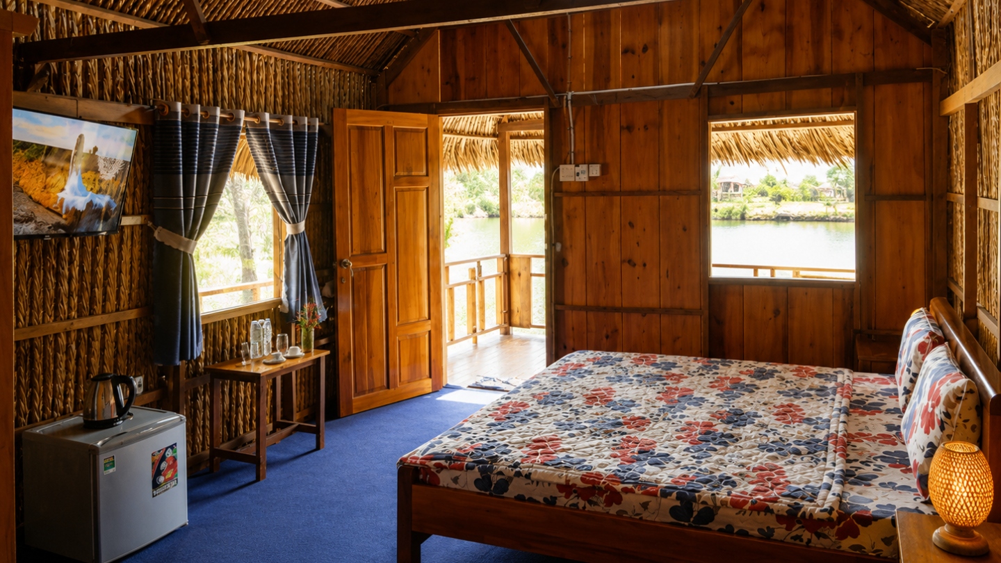 Comfortabele bungalow voor een rustig verblijf bij Mekong Daniel Bungalow